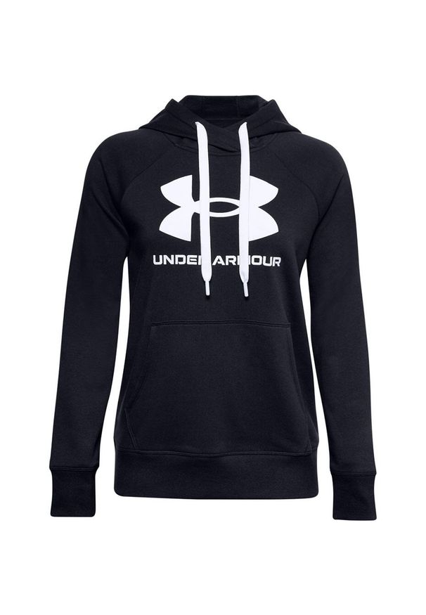 Bluza damska Under Armour Rival Fleece Logo Hoodie głęboka czerń. Kolor: czarny