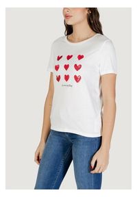 Morgan T-Shirt 261-DONA Biały Regular Fit. Kolor: biały. Materiał: bawełna #2