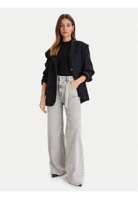 ViCOLO Jeansy DF5127 Szary Wide Fit. Kolor: szary