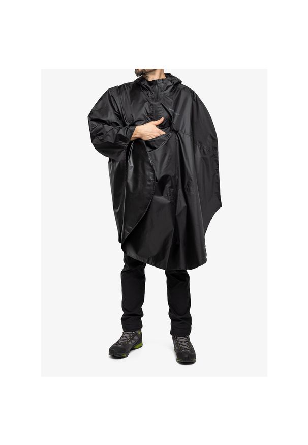 Peleryna turystyczna Trekmates Rove Poncho - black. Kolor: czarny