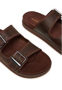Aldo Klapki Sunnyside 13963586 Brązowy. Kolor: brązowy. Materiał: skóra