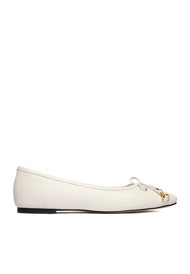 Gino Rossi - GINO ROSSI Baleriny CEO-ROSE-LT2088 Biały. Kolor: biały. Materiał: skóra