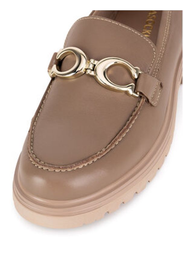 Lasocki Loafersy WB-GIULIA-22 Beżowy. Kolor: beżowy. Materiał: skóra