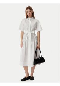 Karl Lagerfeld - KARL LAGERFELD Sukienka koszulowa B2W13017 Biały Regular Fit. Typ kołnierza: dekolt w karo. Kolor: biały. Materiał: bawełna. Typ sukienki: koszulowe #3