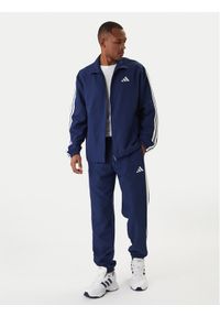 Adidas - adidas Dres 3-Stripes JC5391 Granatowy Regular Fit. Kolor: niebieski. Materiał: syntetyk #1