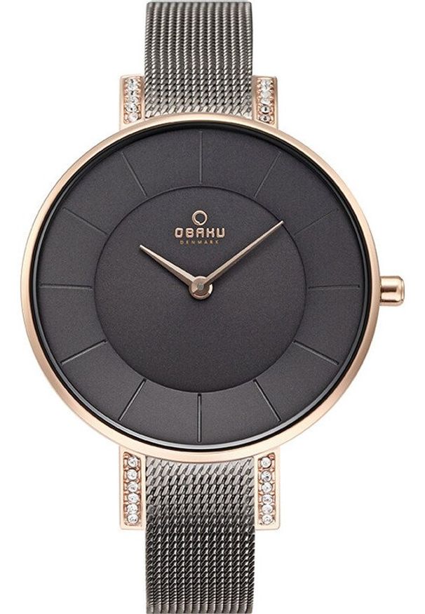 OBAKU - Zegarek damski Obaku Denmark V158LEVJMJ szary. Kolor: szary