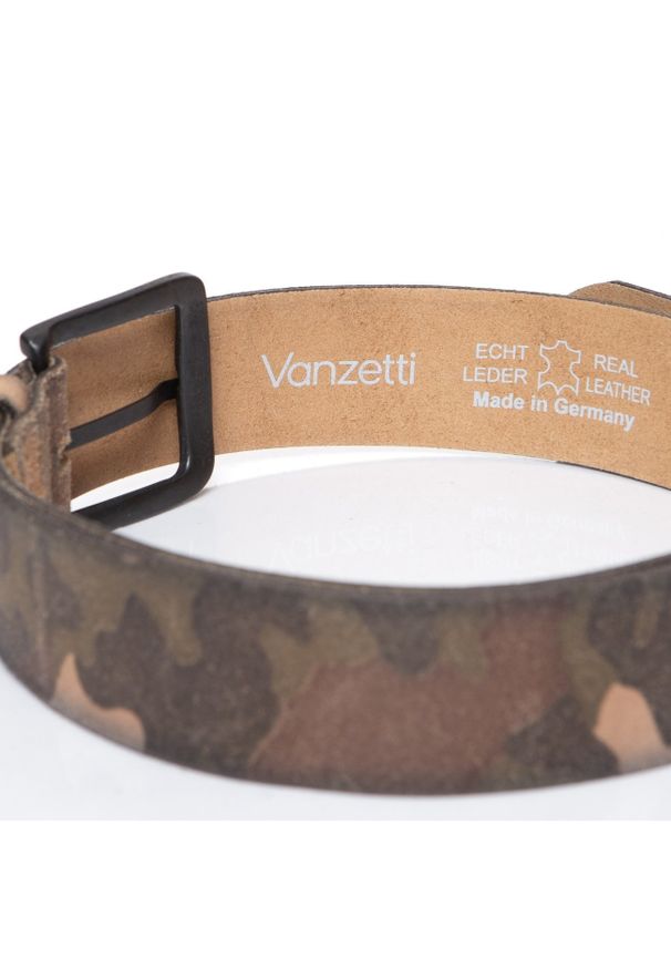 Vanzetti - VANZETTI PASEK SKÓRZANY V4571A6725 5662 40 mm Ledergürtel. Materiał: skóra. Wzór: moro, paski. Styl: klasyczny