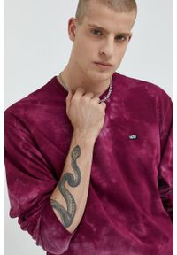 Vans longsleeve bawełniany kolor fioletowy wzorzysty. Kolor: fioletowy. Materiał: bawełna. Długość rękawa: długi rękaw #2