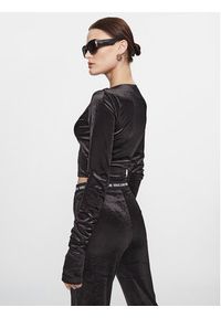 Versace Jeans Couture Bluzka 75HAH605 Czarny Slim Fit. Kolor: czarny. Materiał: syntetyk #4