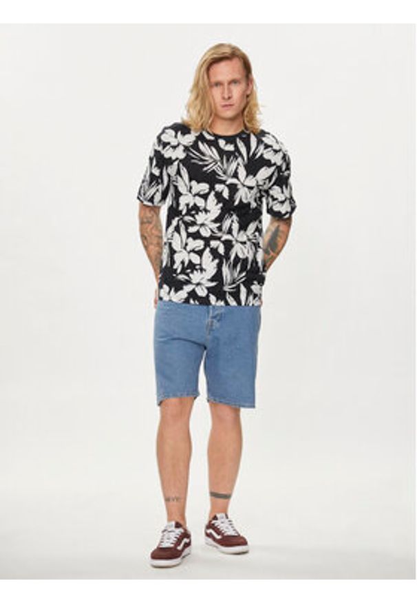 Jack & Jones - Jack&Jones T-Shirt Jjejeff 12249329 Czarny Relaxed Fit. Kolor: czarny. Materiał: bawełna