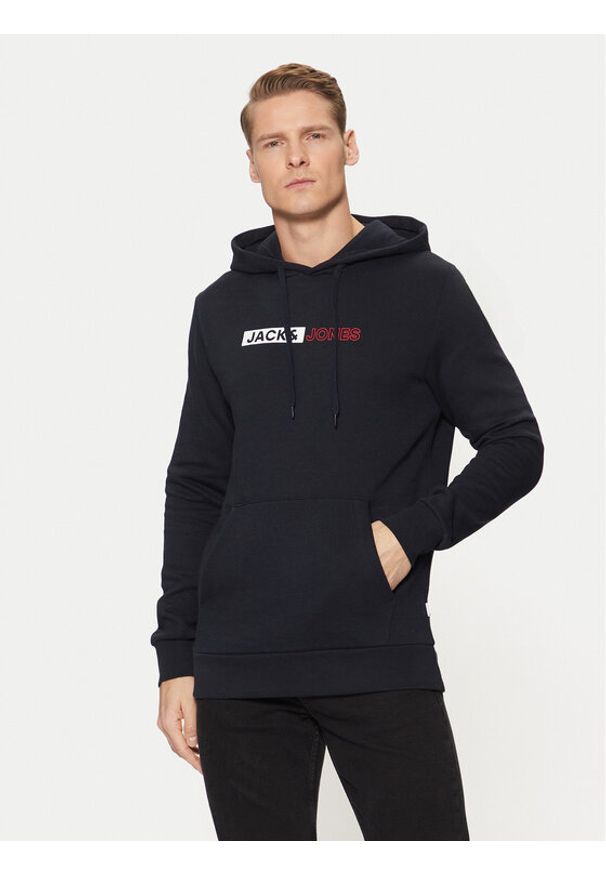 Jack & Jones Bluza 12233599 Granatowy Regular Fit. Kolor: niebieski. Materiał: syntetyk, bawełna