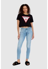 7 FOR ALL MANKIND Jasnoniebieskie jeansy damskie z wysokim stanem HW SKINNY SLIM ILLUSION, Rozmiar 29. Stan: podwyższony. Kolor: niebieski
