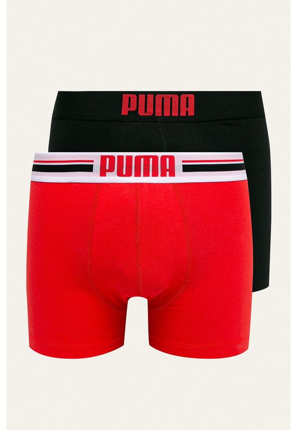 Puma bokserki 2-pack męskie kolor czerwony. Kolor: czerwony