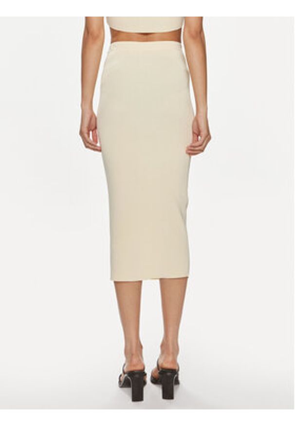 Patrizia Pepe Spódnica ołówkowa 2G0974/K021-W362 Écru Modern Slim Fit. Materiał: wiskoza