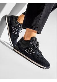 New Balance Sneakersy GV574HGX Czarny. Kolor: czarny. Materiał: skóra, zamsz