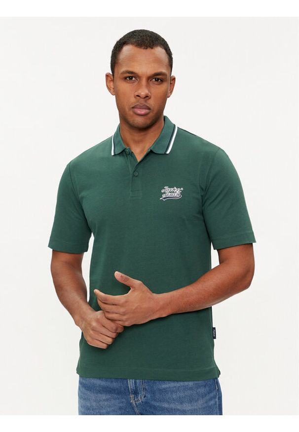 Jack & Jones - Jack&Jones Polo Trevor 12228781 Zielony Standard Fit. Typ kołnierza: polo. Kolor: zielony. Materiał: bawełna