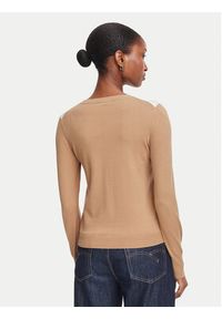 Marella Sweter Carabo 2625366131 Brązowy jasny Regular Fit. Kolor: brązowy. Materiał: wiskoza #3