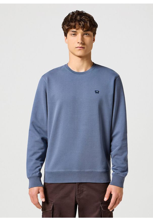 Wrangler - WRANGLER MĘSKA BLUZA SIGN OFF CREW Grisallie 112357335 W6589008823