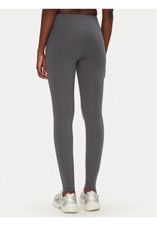 Under Armour Legginsy Rival 1386482 Szary Slim Fit. Kolor: szary. Materiał: syntetyk, bawełna