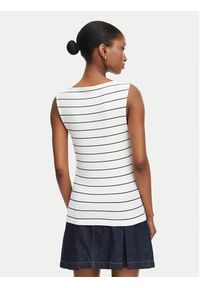 TOMMY HILFIGER - Tommy Hilfiger Top Classic WW0WW50947 Biały Regular Fit. Kolor: biały. Materiał: bawełna #3