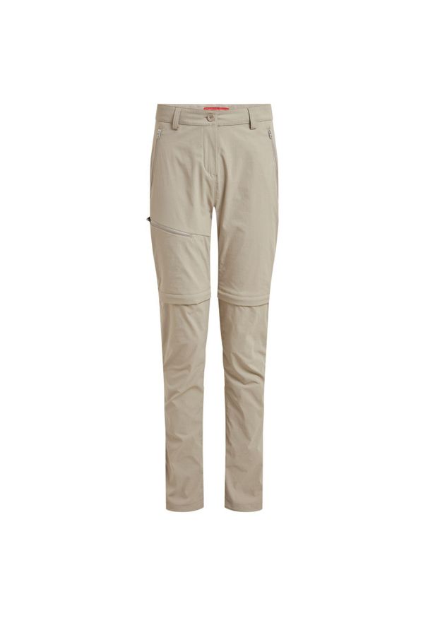 CRAGHOPPERS - Spodnie turystyczne damskie Craghoppers NosiLife Pro Convertible Trouser III. Kolor: biały. Sport: turystyka piesza