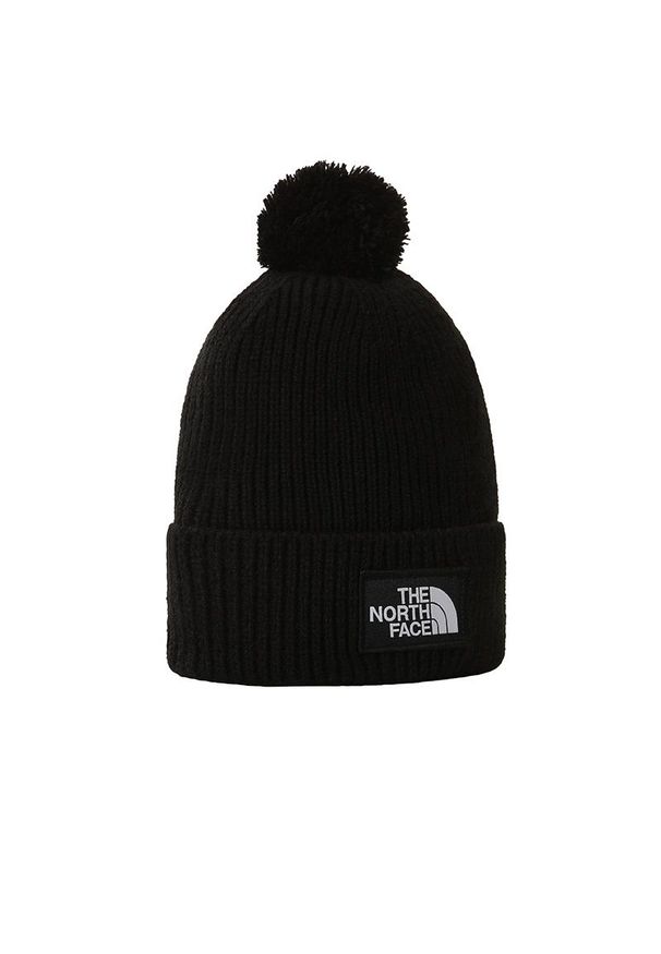 Czapka The North Face Logo Box Pompon Beanie 0A3FN3JK31 - czarna. Kolor: czarny. Materiał: akryl, dzianina. Sezon: zima. Styl: klasyczny