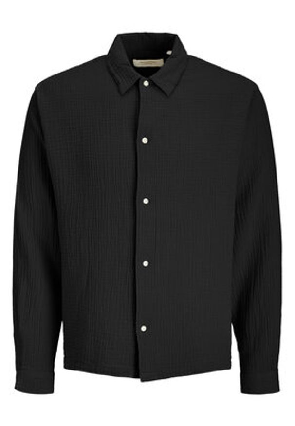 Jack & Jones Koszula Nantucket 12291804 Czarny Relaxed Fit. Kolor: czarny. Materiał: wiskoza