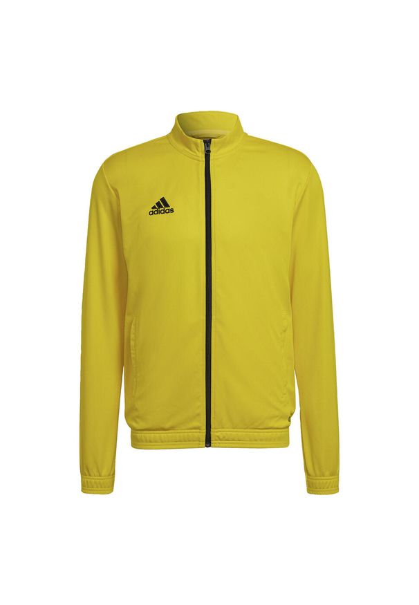 Adidas - Bluza piłkarska męska adidas Entrada 22 Track Jacket. Kolor: czarny, wielokolorowy, żółty. Materiał: poliester, materiał. Sport: piłka nożna