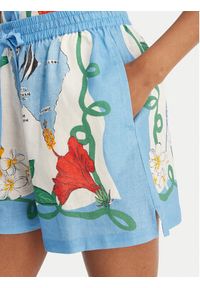 Seafolly Szorty materiałowe Viva Vacation 55669-SH Błękitny Regular Fit. Kolor: niebieski. Materiał: wiskoza, len #2