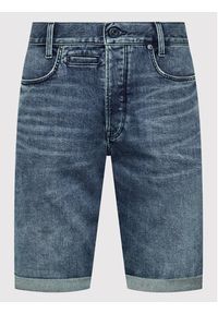 G-Star RAW - G-Star Raw Szorty jeansowe D-Staq 3D D10064-C052-C606 Niebieski Regular Fit. Kolor: niebieski. Materiał: jeans, bawełna #4