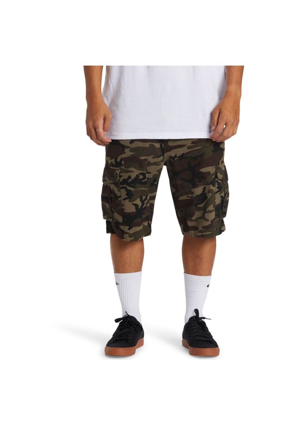 Quiksilver - Szorty spacerowe dla Mężczyzn CRUCIAL BATTLE CARGO Zielony. Kolor: zielony. Materiał: bawełna. Długość: krótkie. Wzór: ze splotem. Sezon: lato