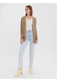 Vero Moda Kardigan 10269434 Beżowy Regular Fit. Kolor: beżowy. Materiał: syntetyk #4