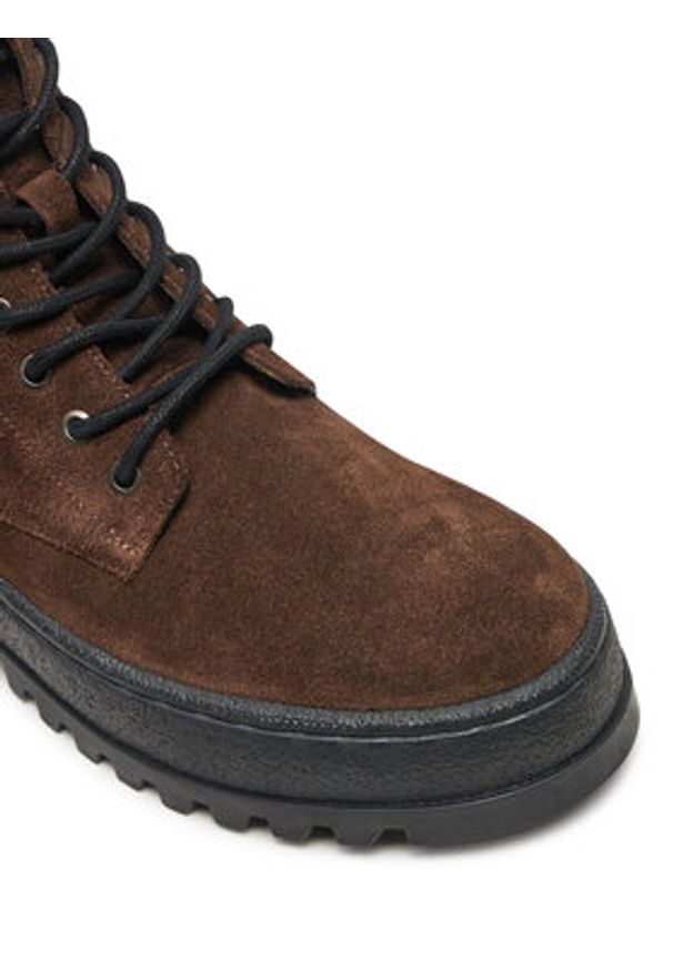 Pepe Jeans Trapery PMS50249 Brązowy. Kolor: brązowy. Materiał: zamsz, skóra