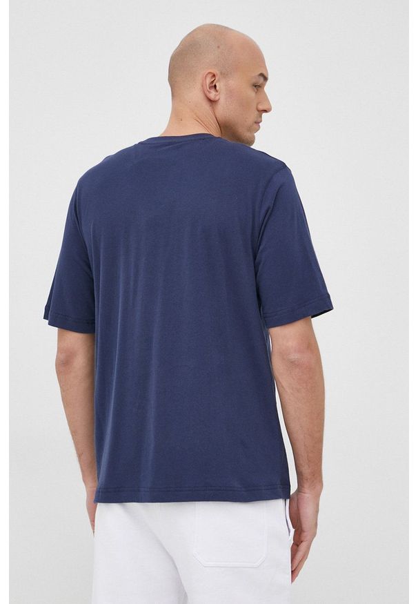 Resteröds t-shirt bawełniany kolor granatowy gładki. Kolor: niebieski. Materiał: bawełna. Wzór: gładki