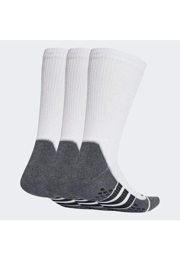 Adidas - Skarpety Performance Grip CLIMACOOL Cushioned Crew 3 Pairs. Kolor: biały, wielokolorowy, czarny, szary. Materiał: materiał. Technologia: ClimaCool (Adidas)