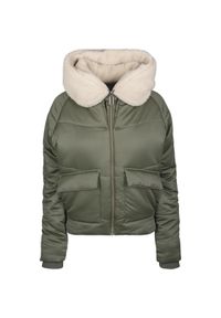 Urban Classics - Parka dla kobiet Urban Classic herpa hooded. Kolor: zielony, beżowy, wielokolorowy. Sezon: zima #1