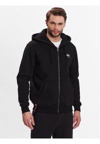 Alpha Industries Bluza Basic Zip 118342 Czarny Regular Fit. Kolor: czarny. Materiał: bawełna #1