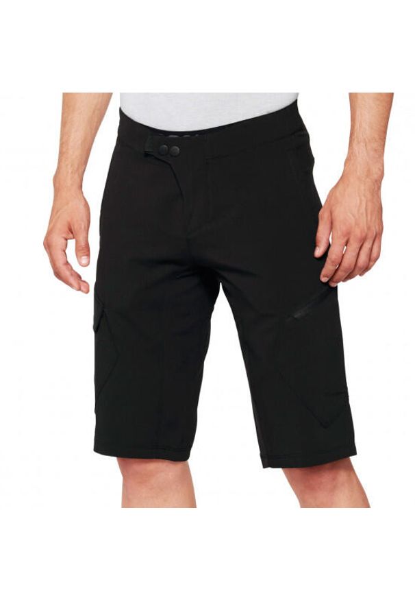 Spodenki rowerowe męskie 100% Ridecamp Shorts W/ Liner. Kolor: czarny