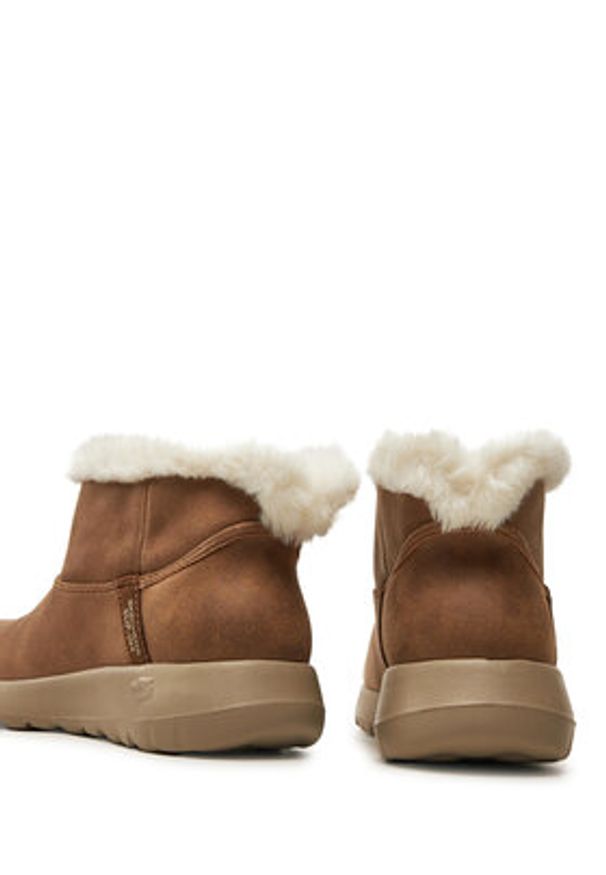 skechers - Skechers Botki On-the-GO Joy 144800/CSNT Brązowy. Kolor: brązowy. Materiał: skóra