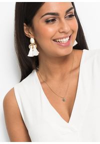 bonprix - Top z miękkiej mieszanki wiskozy. Typ kołnierza: dekolt w serek. Kolor: biały. Materiał: wiskoza. Styl: elegancki #2