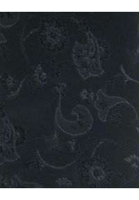 Męski Krawat - Chattier - Czarny z Kwiatową Fakturą Tkaniny. Kolor: czarny. Materiał: tkanina. Wzór: kwiaty. Styl: elegancki, klasyczny, wizytowy #4