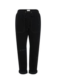 ONETEASPOON - Czarne spodnie jeansowe Shabbies. Okazja: na co dzień. Stan: obniżony. Kolor: czarny. Styl: casual