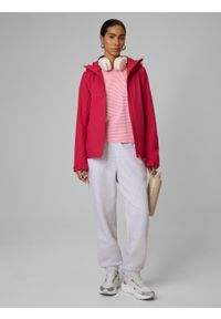 4f - 4F Kurtka przejściowa membrana 5000 damska - różowa S. Okazja: na co dzień, na spacer. Kolor: różowy. Materiał: materiał. Sezon: jesień, wiosna. Styl: casual #2