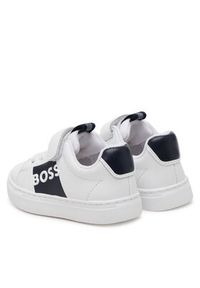 BOSS Sneakersy J52165 S Biały. Kolor: biały. Materiał: skóra #5
