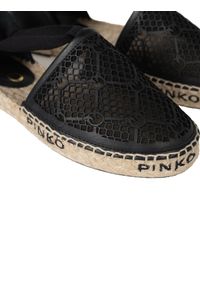 Pinko Espadryle "Angelica" | 1H2119 Y86A | Kobieta | Czarny. Okazja: na co dzień. Kolor: czarny. Materiał: skóra. Wzór: ażurowy, aplikacja. Sezon: lato. Styl: casual, elegancki #5