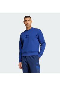 Adidas - Bluza Manchester United Seasonal Doubleknit Crew. Kolor: niebieski