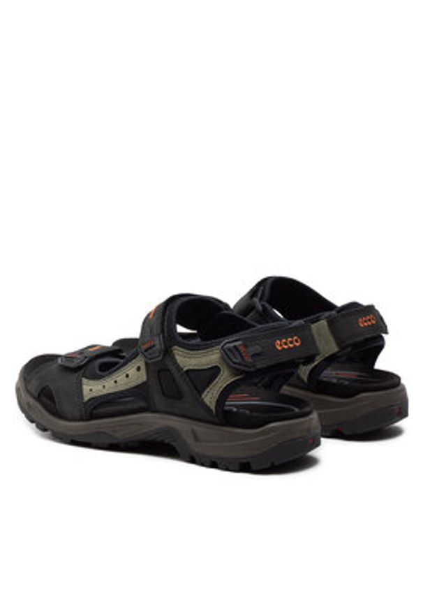ecco - ECCO Sandały Yucatan Sandal Sanda 6956450034. Kolor: czarny. Materiał: skóra, nubuk
