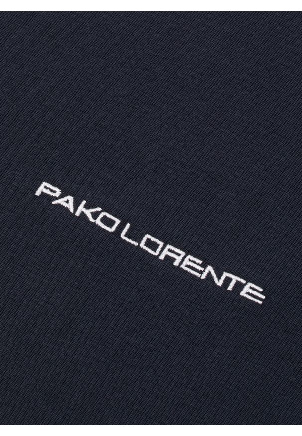 Pako Lorente - PAKO LORENTE – Granatowy t-shirt męski. Kolor: niebieski, biały, czarny. Materiał: bawełna