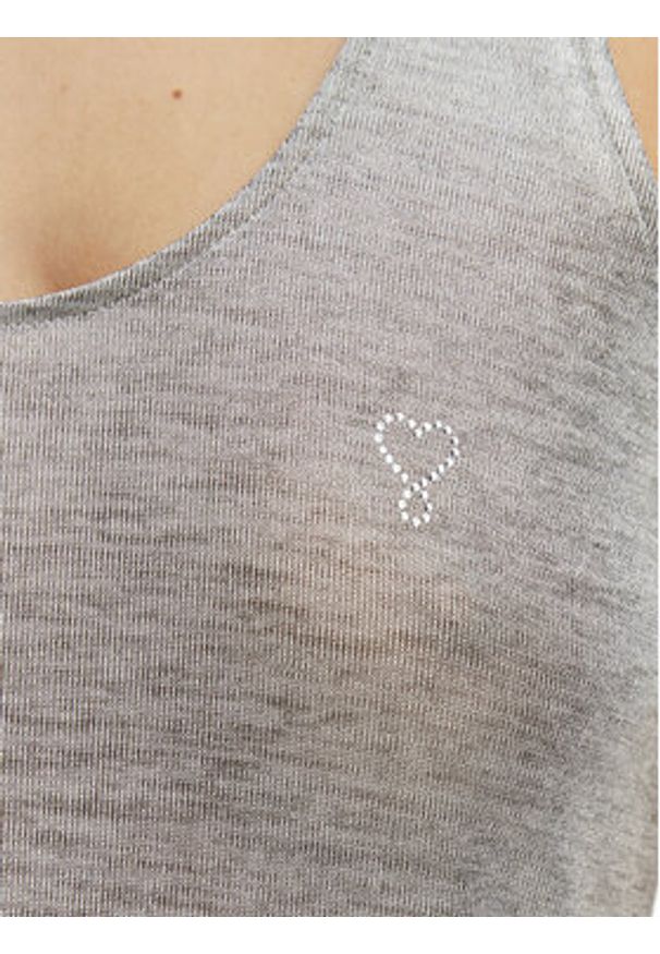 LOLA CASADEMUNT Sukienka codzienna LS2616083 Srebrny Regular Fit. Okazja: na co dzień. Kolor: srebrny. Materiał: syntetyk. Typ sukienki: proste. Styl: casual