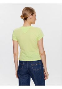 Tommy Jeans T-Shirt Essential Logo DW0DW15441 Zielony Regular Fit. Kolor: zielony. Materiał: bawełna #5